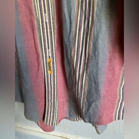 Vintage Striped cotton Button-Up Shirt - Picture 2 of 4